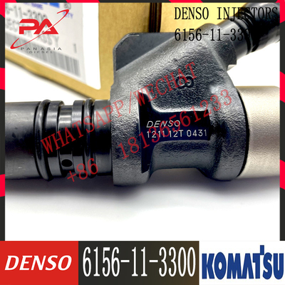 iniettore di combustibile del motore 6D125 6156-11-3300 095000-1211 per l'escavatore di Denso KOMATSU