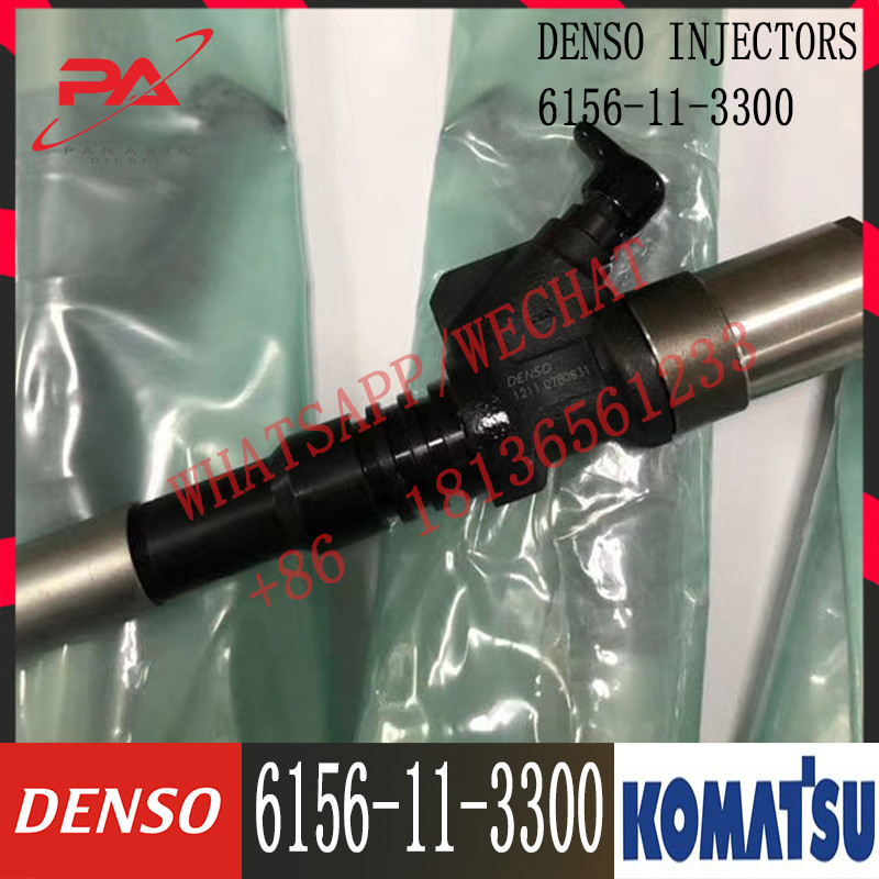6156-11-3300 095000-1211 Disesl engine fuel injector 6156-11-3300 PC400-7 PC450-7 Excavator S6D125-3